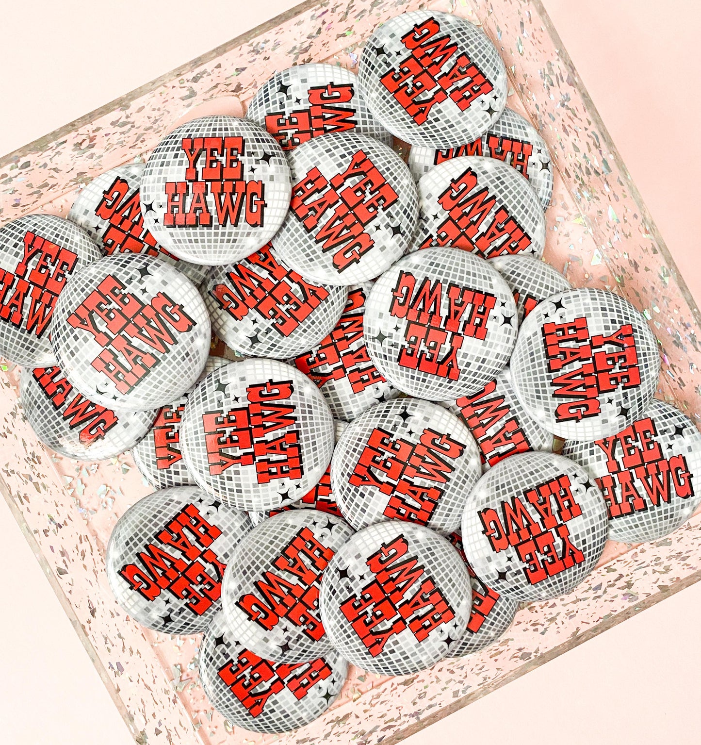 Yee Hawg Button Pin