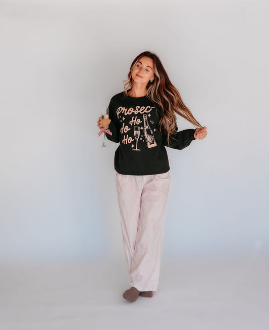 Prosec-Ho Ho Ho Adult Christmas Forest Green Sweatshirt