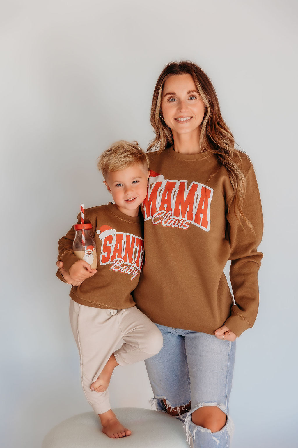 Mama Claus Adult Christmas White Sweatshirt