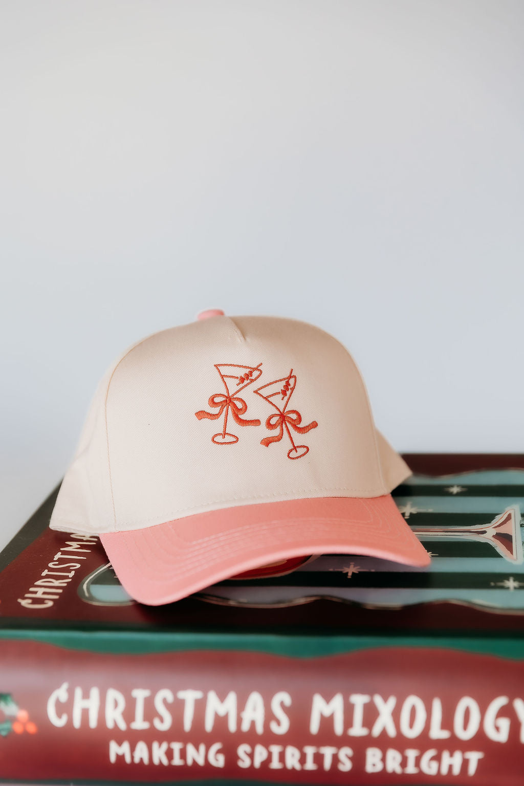 Festive Martini's Embroidered Vintage Hat