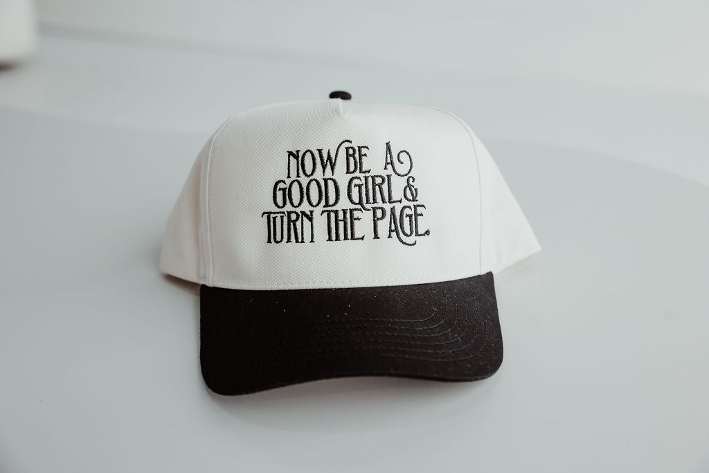 Turn The Page Black Vintage Hat