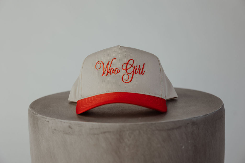 Woo Girl Calligraphy Vintage Hat
