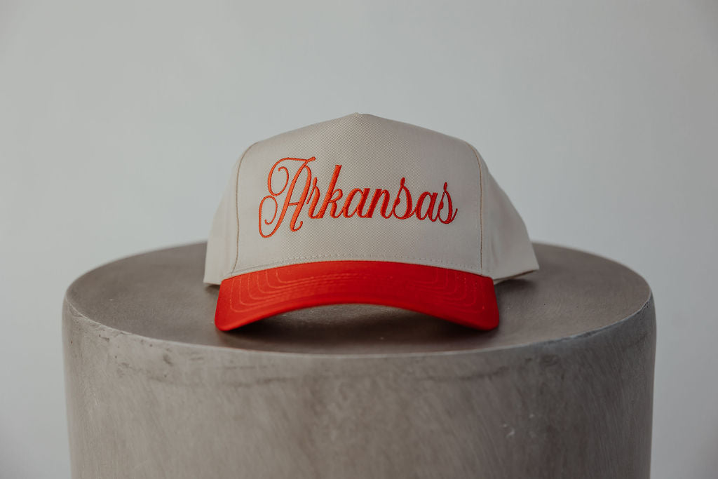 Arkansas Calligraphy Vintage Hat