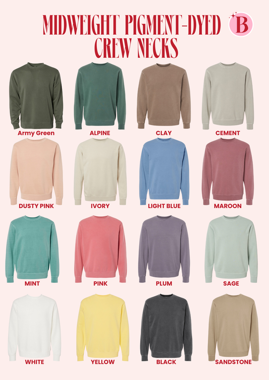 Custom Embroidered Midweight Cozy Crewneck