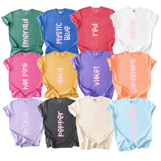 Custom Stripe School Spirit Graphic Tees