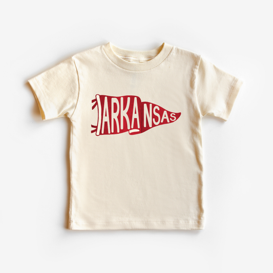 Arkansas Pennant Flag Kids Graphic Tee