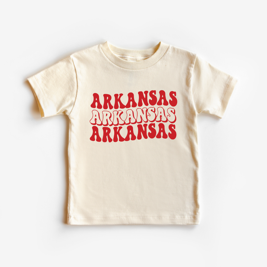 Arkansas Wavy Kids Graphic Tee