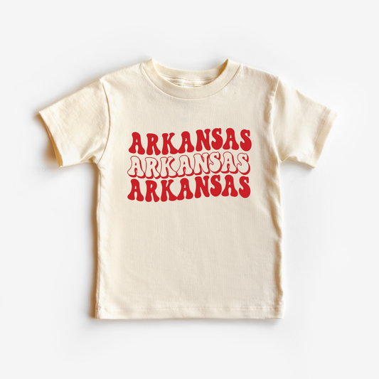 Arkansas Wavy Kids Graphic Tee