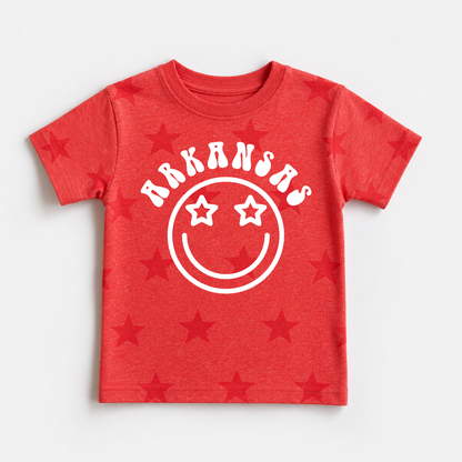 Arkansas Smiley Kids Graphic Tee