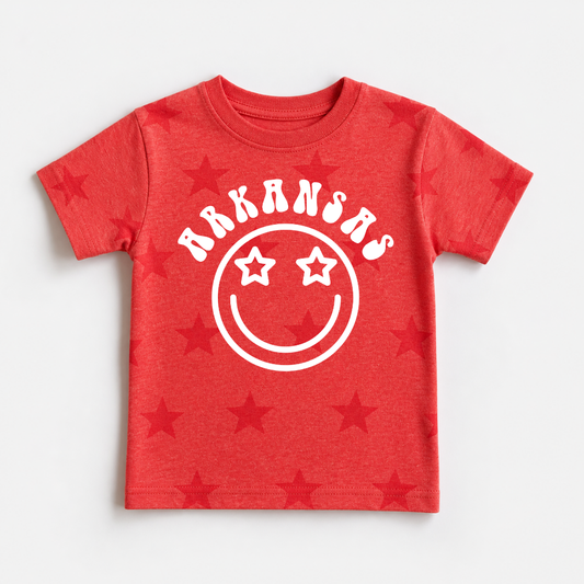 Arkansas Smiley Kids Graphic Tee
