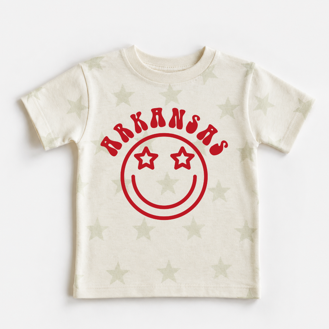 Arkansas Smiley Kids Graphic Tee