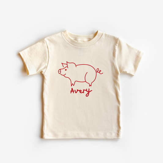 Doodle Pig Name Tee