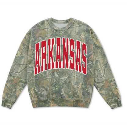 Arkansas Camo Womens Pullover