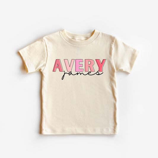 Pink Custom Name Tee