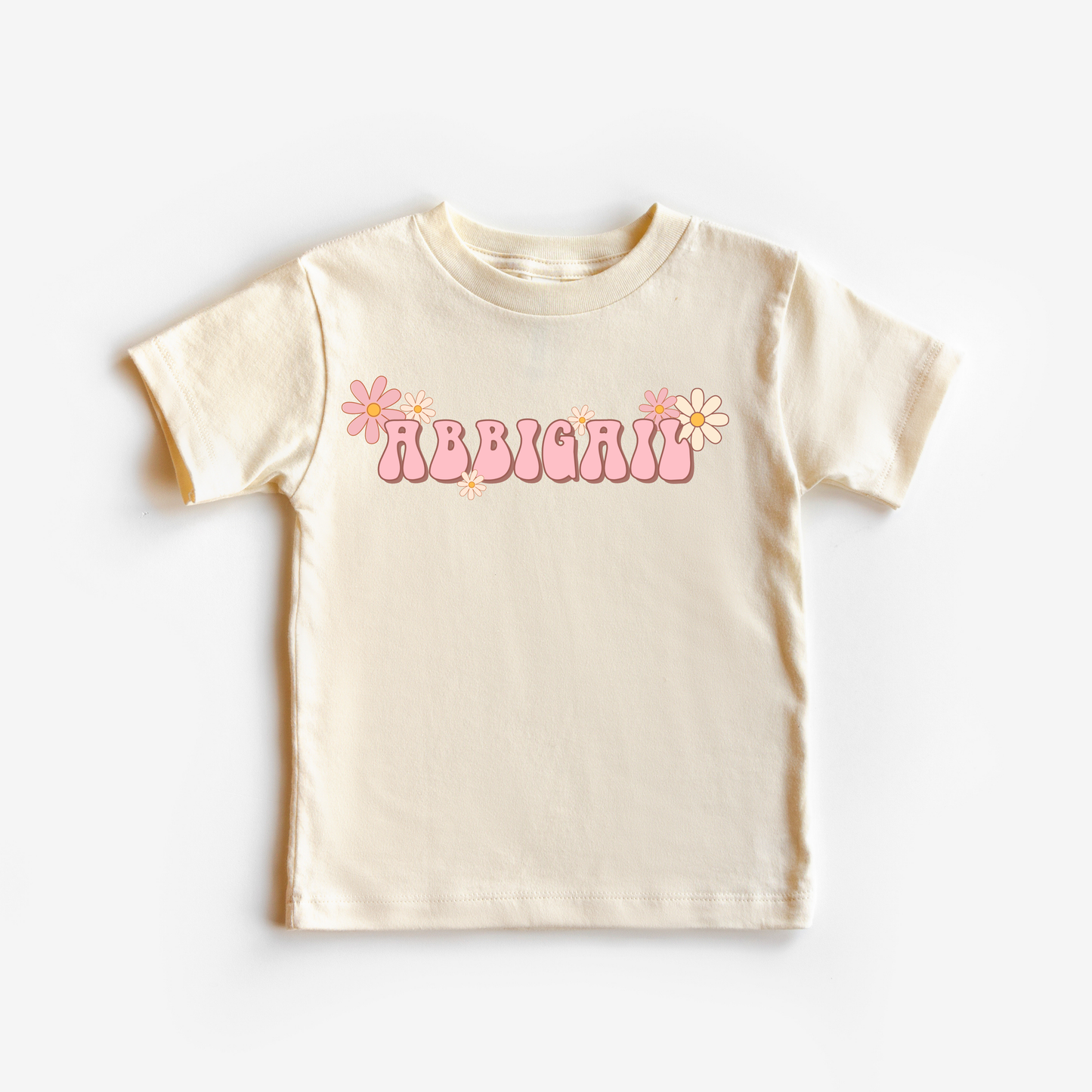 Retro Daisy Smiley Name Tee