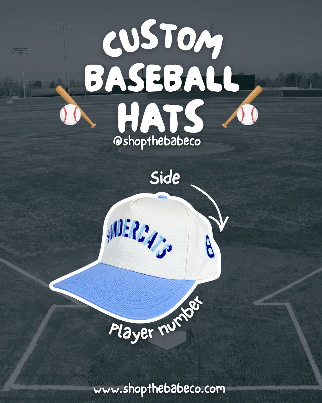 Custom Baseball Embroidered Hats