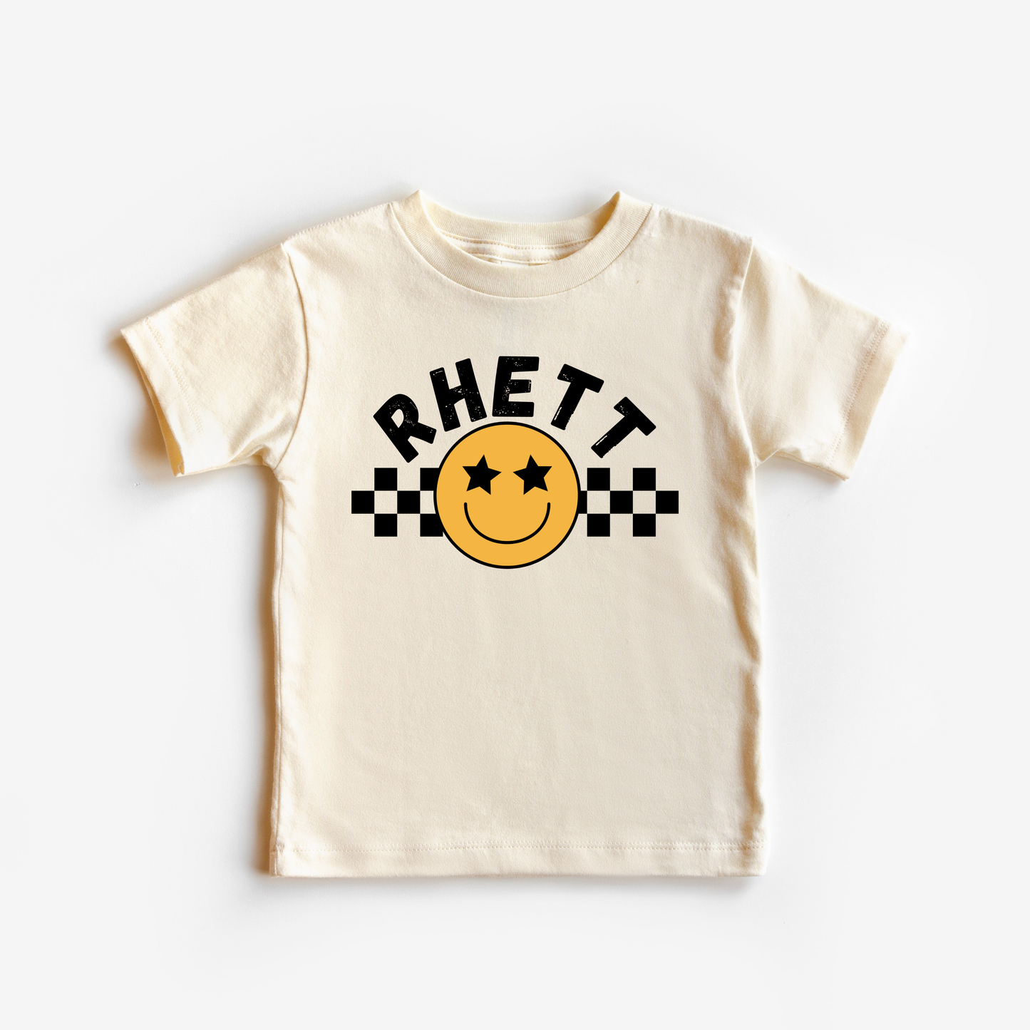 Smiley Checker Name Tee