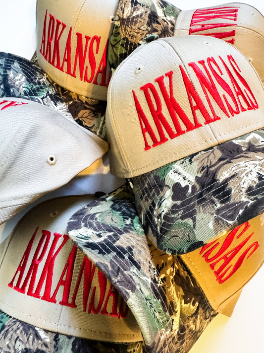 Arkansas Khaki/Camo Vintage Hat