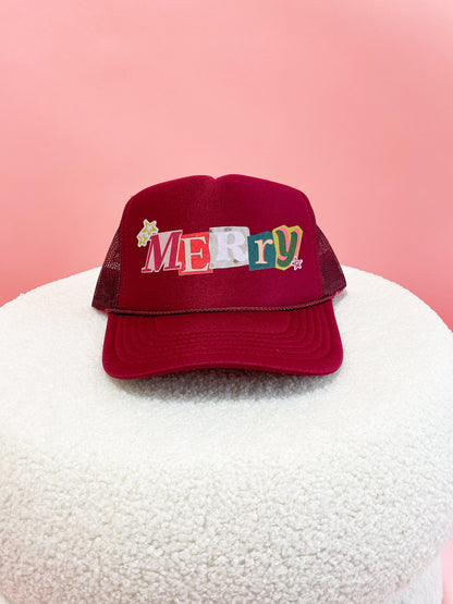 Retro Merry Foam Trucker Hat