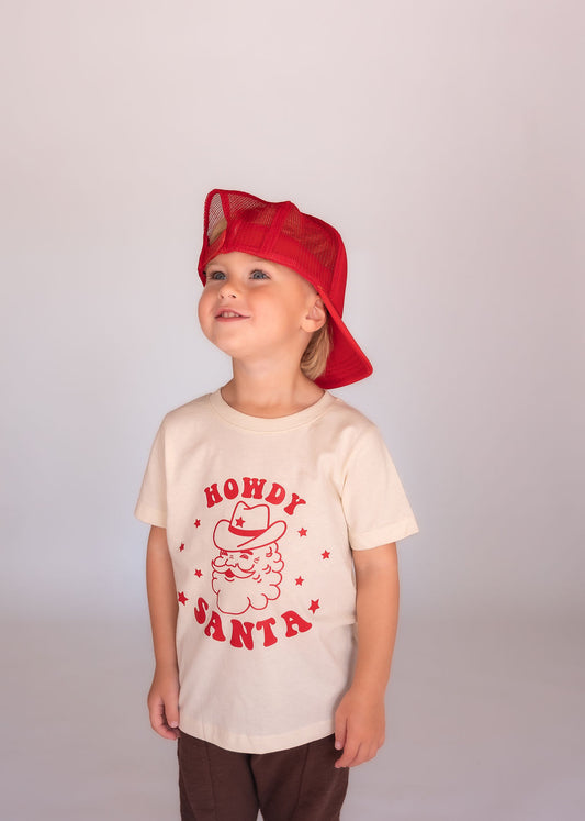 Howdy Santa Graphic Christmas Tee