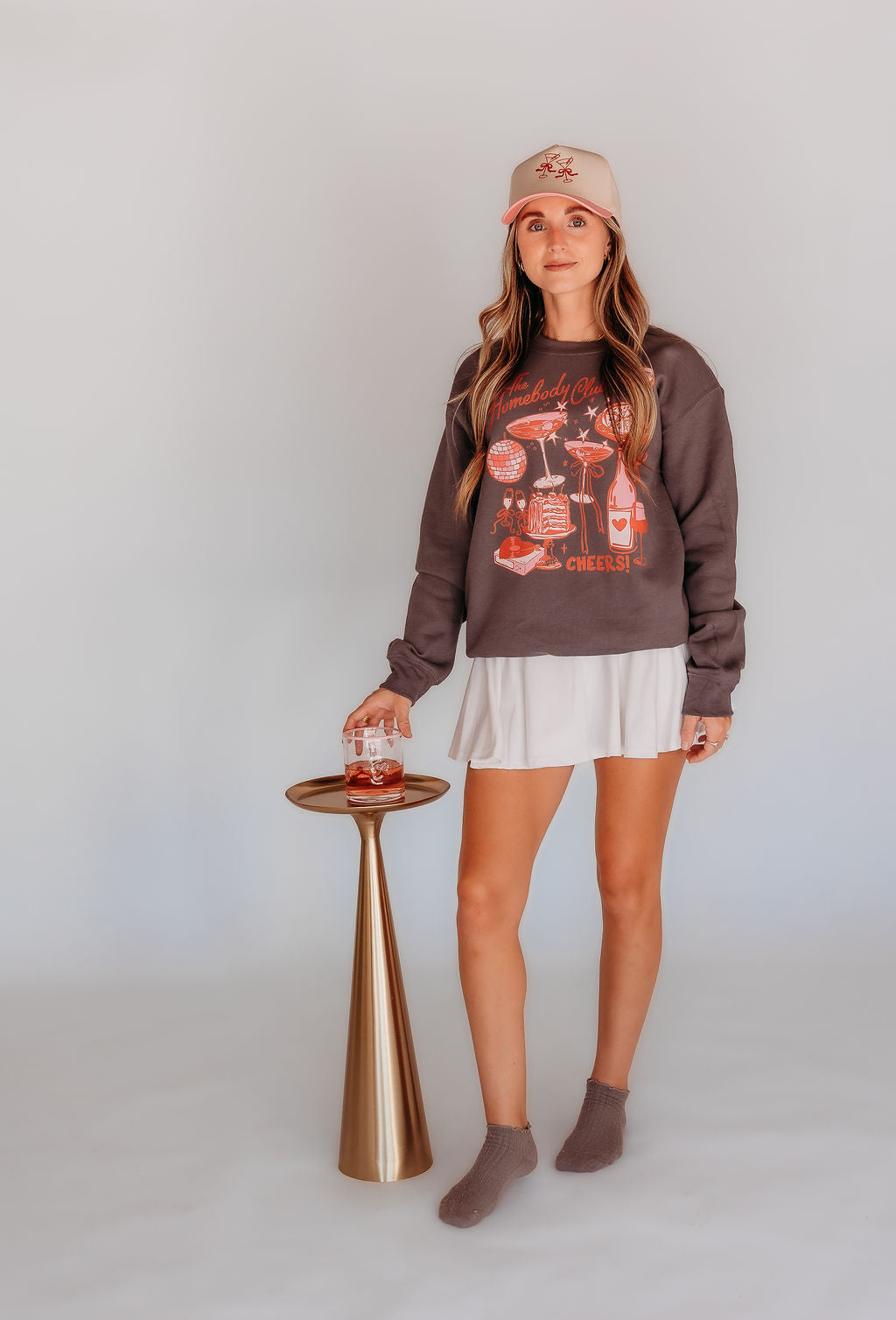 Festive Homebody Adult Christmas Charcoal Sweatshirt