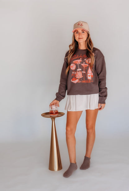 Festive Homebody Adult Christmas Charcoal Sweatshirt