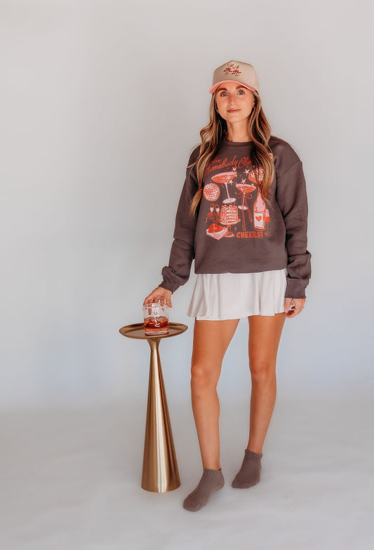 Festive Homebody Adult Christmas Charcoal Sweatshirt