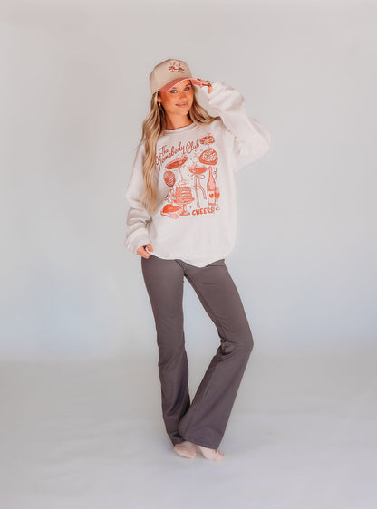 Festive Homebody Adult Christmas White Sweatshirt