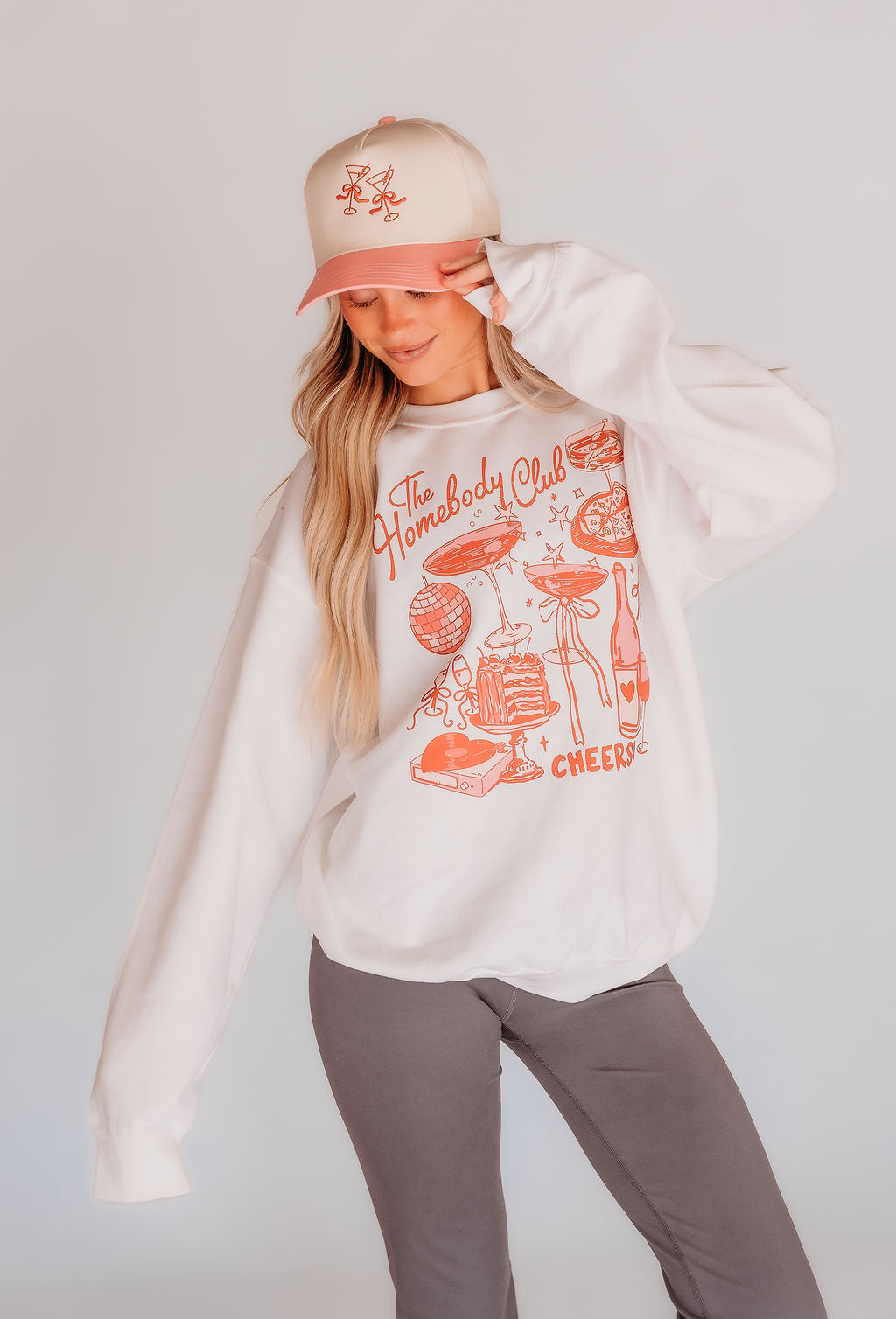 Festive Homebody Adult Christmas White Sweatshirt