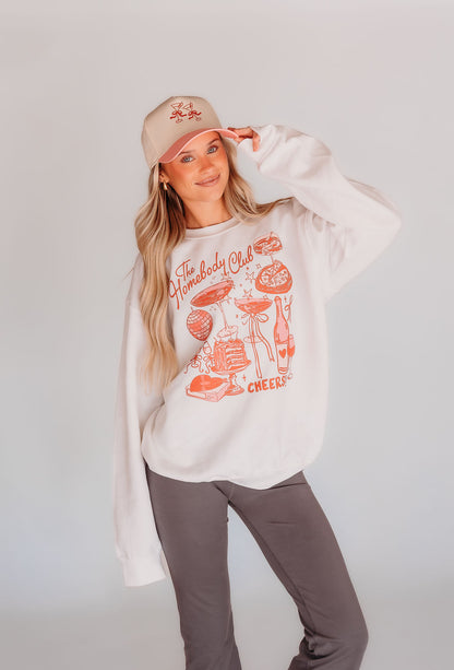 Festive Homebody Adult Christmas White Sweatshirt