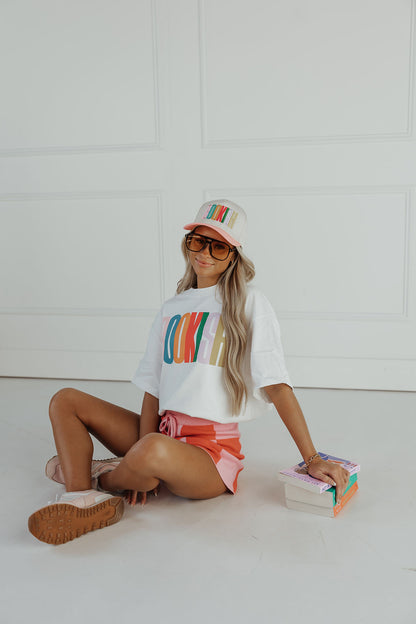 Bookish Rainbow Oversized Graphic Tee