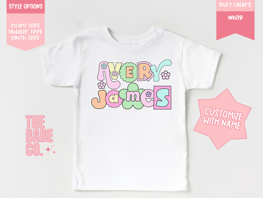 Spring Letters Name Tee