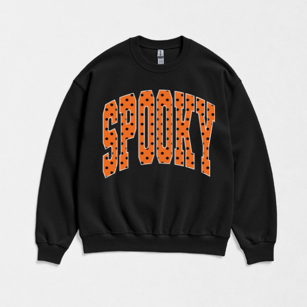 Spooky Polka Dot Halloween Graphic Sweatshirt