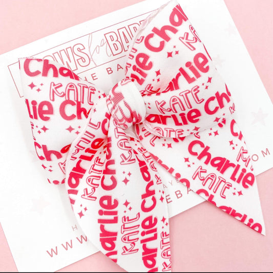 Magical Pink Name Bow