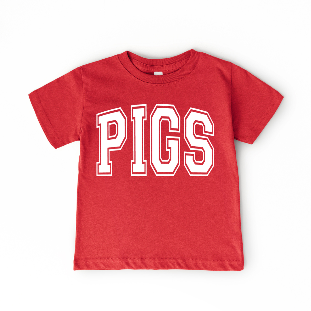PIGS Kids Red Graphic Tee