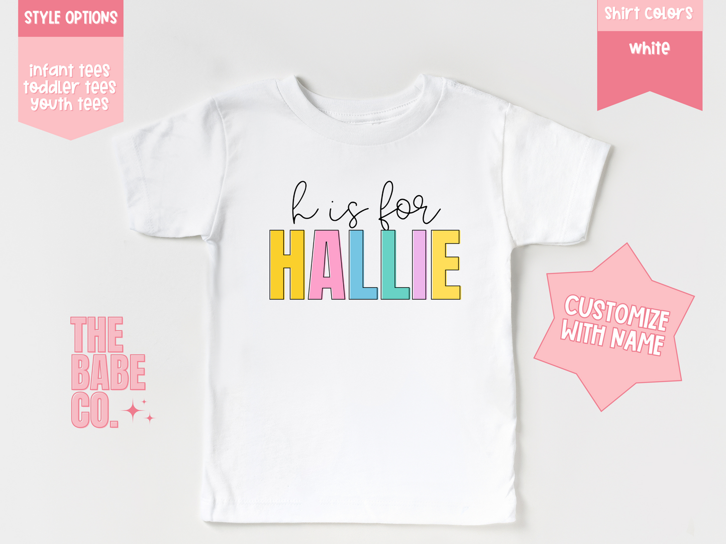 P is for Pastel Name Tee