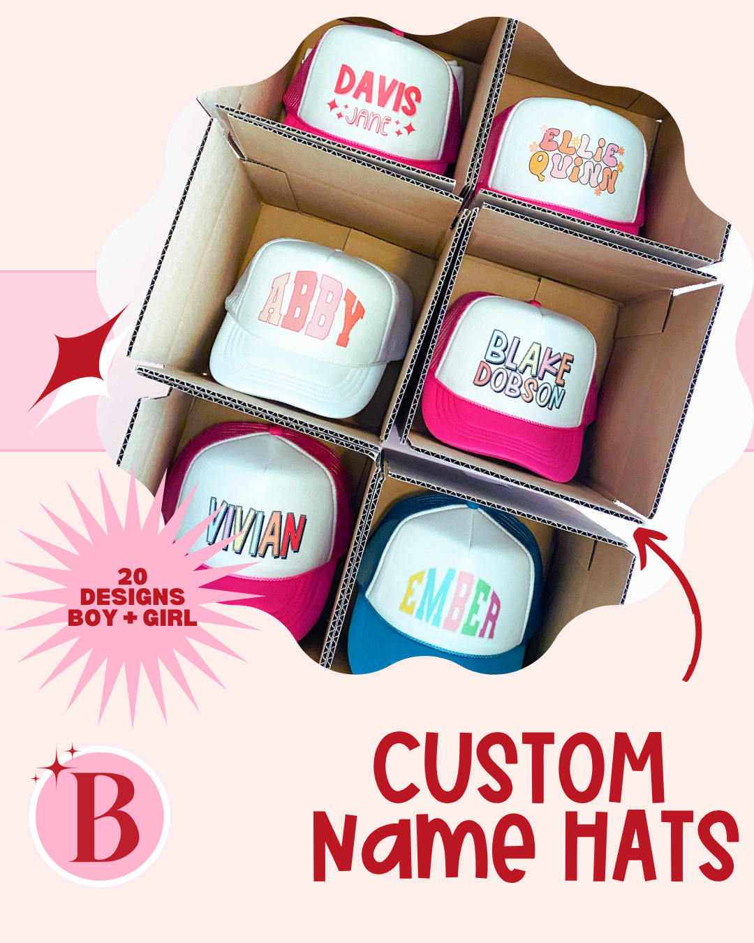 Custom Name Hats